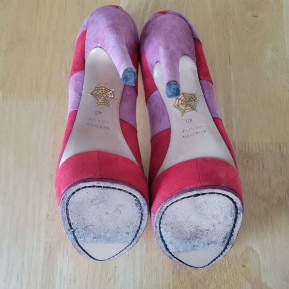 Charlotte Olympia Priscilla platform heels red purple 40 - Picture 5 of 6